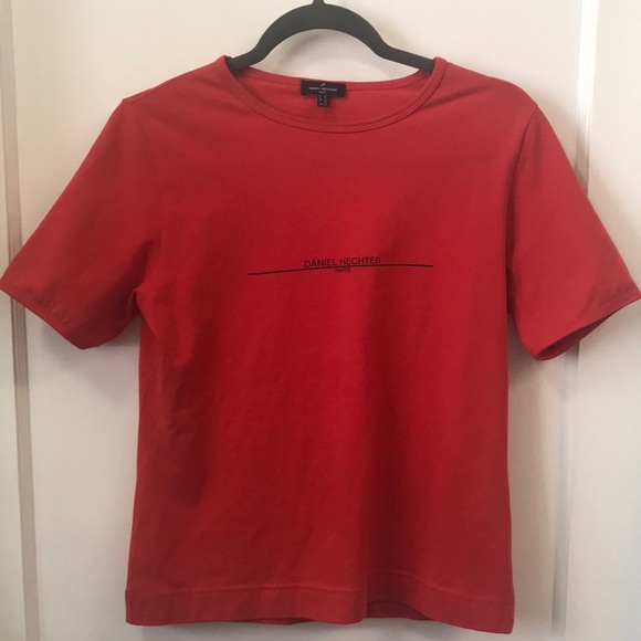 Vintage Daniel Hechter Red Tee shirt - Picture 1 of 7